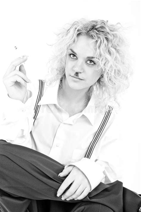 Beautiful Blonde Girl Posing Stock Image Image Of Acting Female