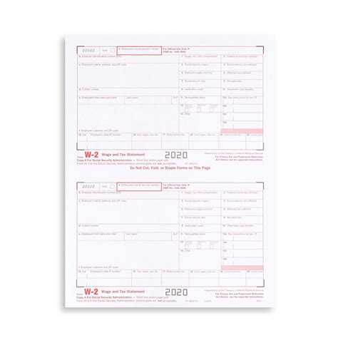 Buy Blue Summit Supplies 100 W2 Forms Copy A Only 2021 Tax Forms For