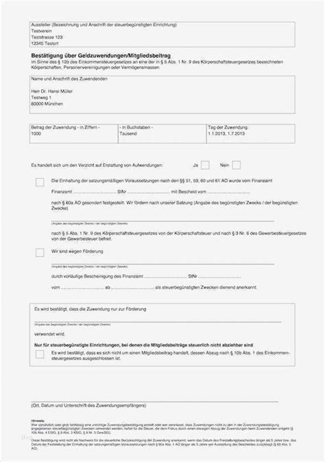 Spendenbescheinigung Formular Online