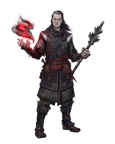 Male Human Evil Cleric Of Asmodeus Pathfinder 2e Pfrpg Dnd Dd 35 5e