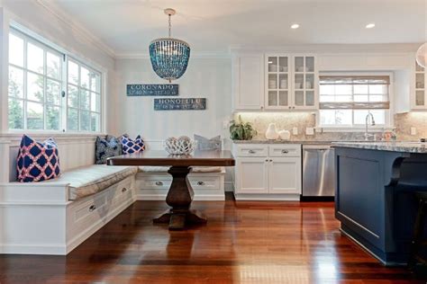 Ideas for beach house kitchen ideas using black may swell frills such as spacious fixtures, trim or furniture. Styl marynistyczny w kuchni i jadalni - Kuchnia w stylu ...