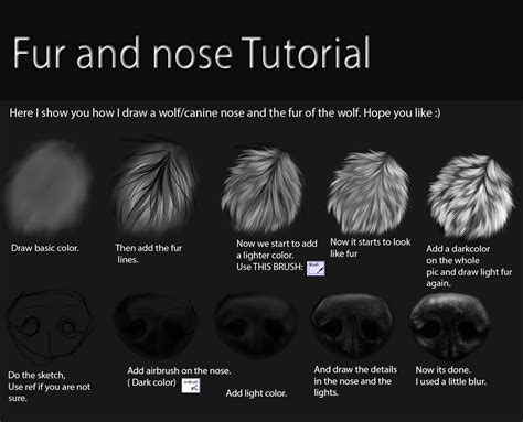 Nose And Fur Tutorial By Themysticwolf On Deviantart Digital Painting