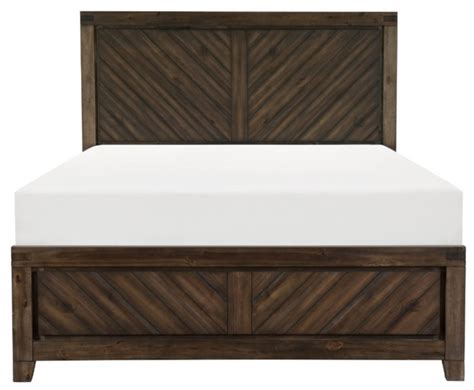 Homelegance Parnell Queen Panel Bed In Rustic Cherry 1648 1