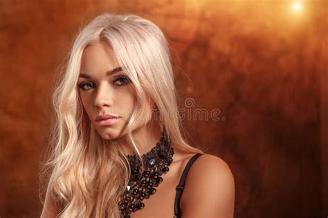 Portrait Of A Beautiful Blonde Woman Stock Image Image Of Fashion Model 118447417