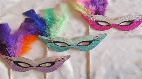 :d remember that backdrop i made for. DIY Mardi Gras style ‎masks‬ with Fine Glitter Fast version - YouTube