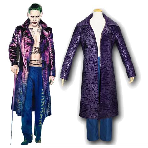 Jared Leto Joker Costume Suicide Squad Halloween Cosplay Costume Coat