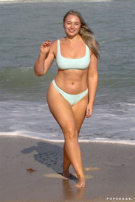 Iskra Lawrences Mint Green Aerie Bikini In Miami Popsugar Fashion