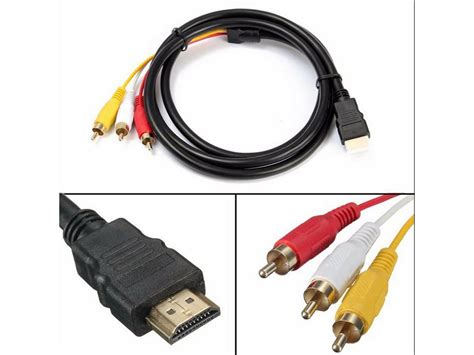 Hdmi To Rca Cable 5ft15m Hdmi Male To 3 Rca Video Audio Av Component
