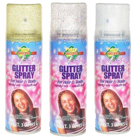 Great savings & free delivery / collection on many items. Glitter Hair & Body Spray by Party Success | Dancing ...