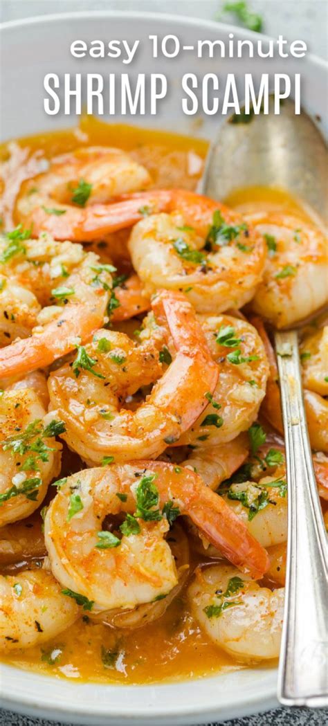 While you cook the pasta, sauté the shrimp with butter and garlic (at least 3 minced cloves), then add wine, lemon juice, and red pepper flakes. The best Shrimp Scampi Recipe! Succulent shrimp in the ...