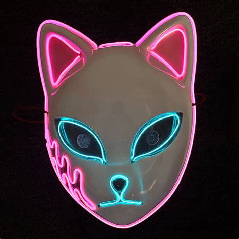 Cosplay Anime Mask With Electro Luminescent El Wire