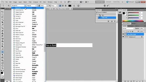You may find it hard to add fonts on macos. How to Change the Font in Photoshop CS6 : Photoshop Basics ...