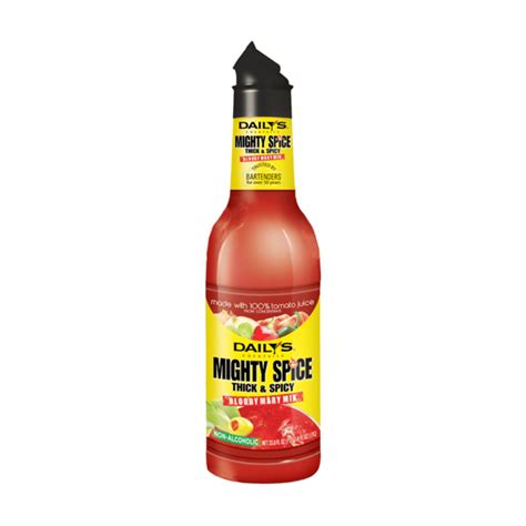 Dailys Mighty Spice Thick And Spicy Bloody Mary Mix Cocktail Mixer 338