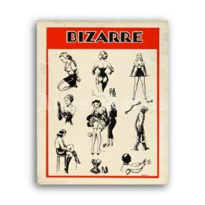 Printable Bizarre Magazine Cover Art By John Willie 1940s Fetish Poster