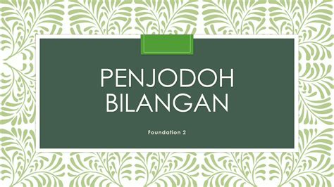 Benang pancing ini merupakan salah satu benang untuk memancing dengan ketebalan 0,14 mm yang terbuat dari bahan pe. Penjodoh Bilangan - TAHUN 2 - YouTube