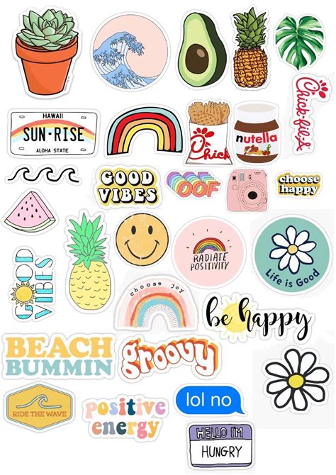 Vsco Sticker Pack In 2021 Preppy Stickers Cute Laptop Stickers