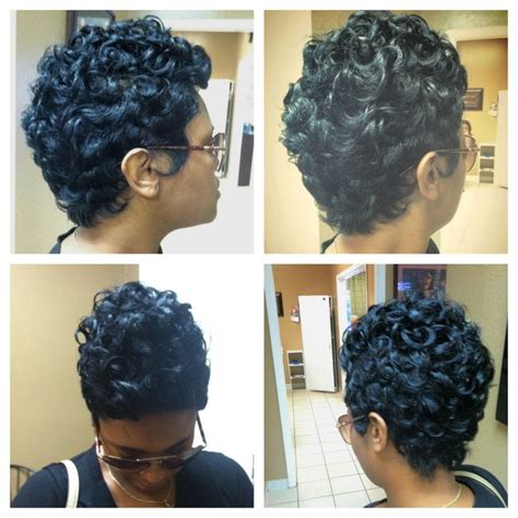If your little girl has curly hair, consider broadening her smile with a pretty hair pin, with glitter or rhinestones. Short hair cut. #wavy#curls#blackhair#2014hairstyle# ...