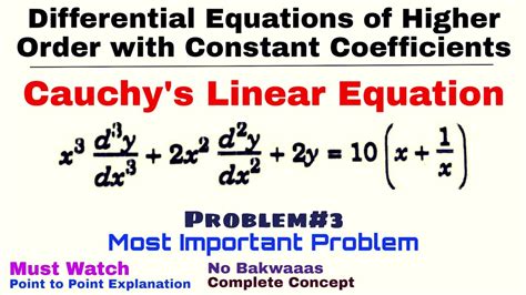 23 Cauchys Linear Equations Complete Concept And Problem3