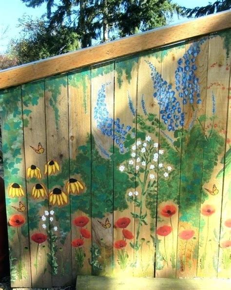 Painted Fences Murals Backyard Fence Murals Garden Mural On Chicken