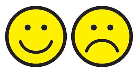 Happy And Sad Face Icons Smileys Stock Illustration Download Image