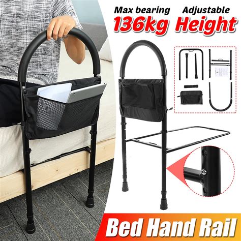 Iron Get Up Handle Secure Bed Rail Bedroom Safety Fall Prevention Aid Handrail For Assisting