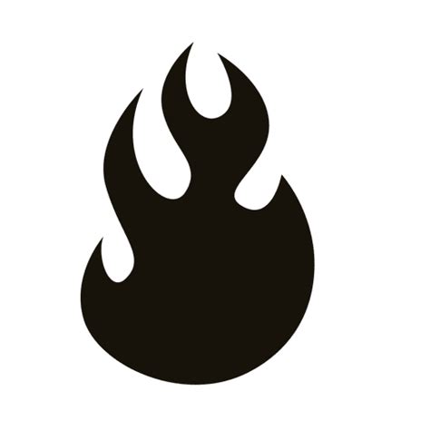 Fire cartoon black silhouette - Transparent PNG & SVG vector file png image