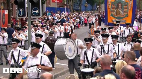 twelfth of july parades take place across northern ireland bbc news