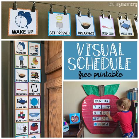 • cut out the pictures. Visual Routine Cards for Before and After School