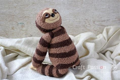 Sock Sloth Stuffed Animal Free Sewing Pattern Craft Passion