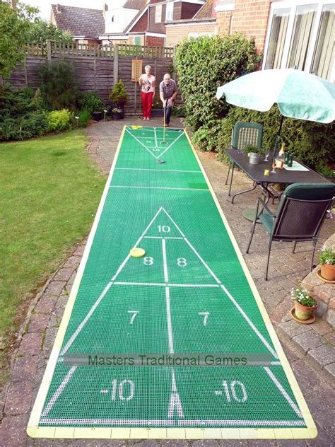How to play shuffleboard with two players. 30 foot Shuffleboard Court | Outdoor yard games, Backyard ...