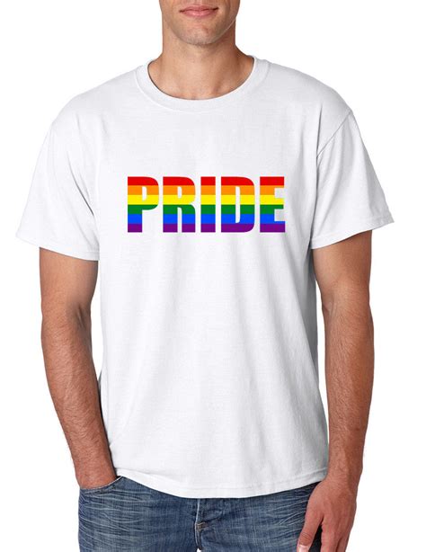 Mens T Shirt Pride Rainbow Colors Gay Love Parade Allntrendshop