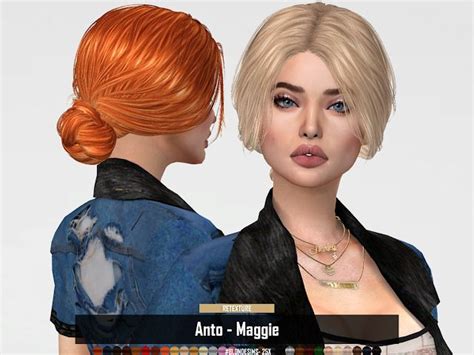 Ruchellsims Anto Maggie Hair Retexture By Redheadsims For The Sims 4