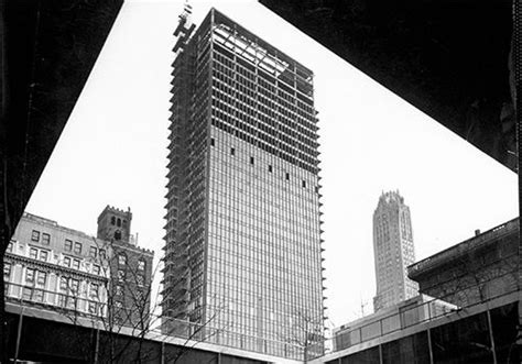 The Seagram Building Under Construction In 1957 Architecture Mapping