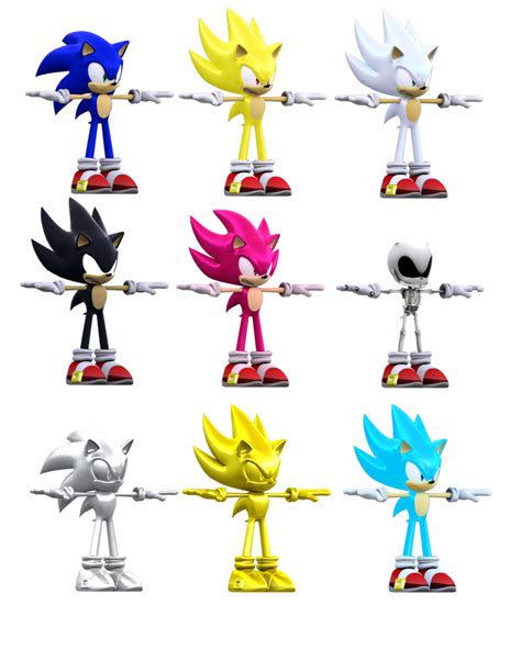 Sonic The Hedgehog Forms Test Renders By Modernlixes On Deviantart