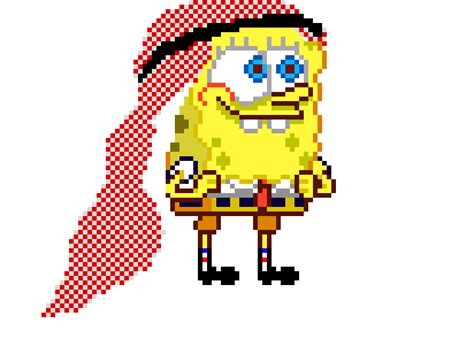 Sponge Bob Pixel Art In 2021 Pixel Art Spongebob Pixe