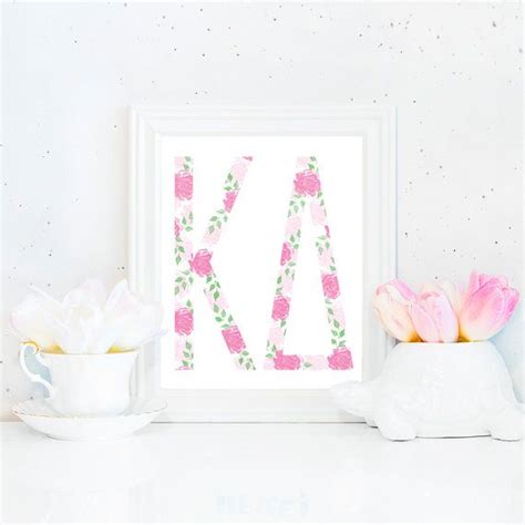 Kappa Delta Sorority Floral Printable 8x10 Kappa Delta Sorority