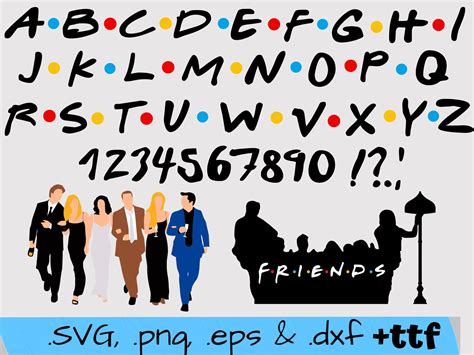 Friends Font Svgpngdxfeps Friends Alphabet Friends Letters