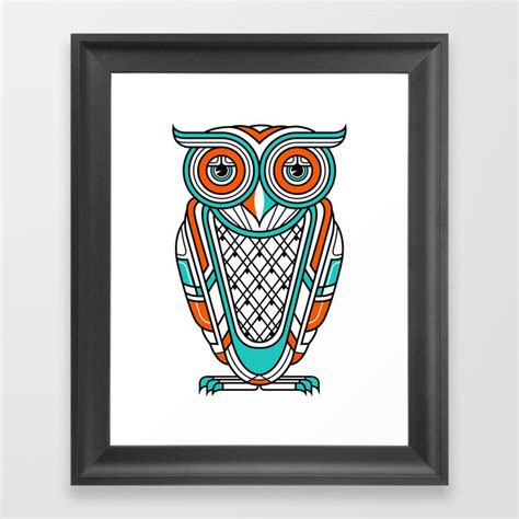 Art Deco Owl Framed Art Print By Qetza Society6