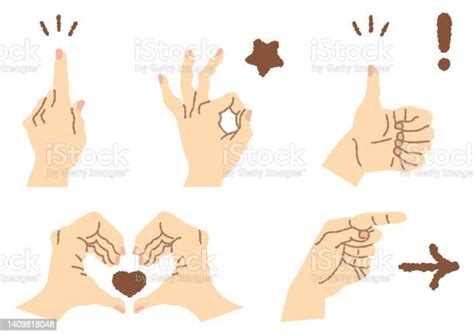 It Is A Color Illustration Of A Hand Sign Stock Illustration Download