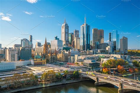 Melbourne city skyline in Australia | High-Quality Architecture Stock Photos ~ Creative Market