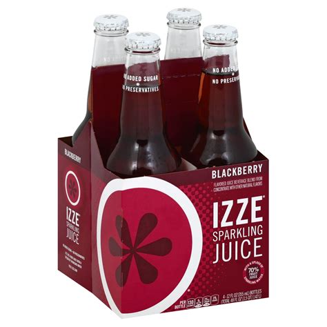 Izze Sparkling Blackberry Juice Beverage 12 Oz Bottles Shop Soda At H E B
