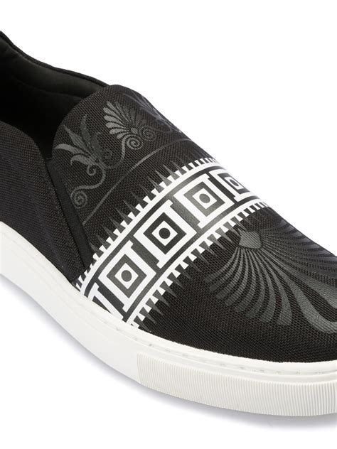 Ons (tv channel), in the netherlands and flanders, belgium. Versace Collection - Greek fret print canvas slip-ons ...
