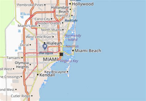 Star map of celebrity homes top secret miami beach parking lots save money on valet parking with this miami beach. Mapa MICHELIN Miami Beach - mapa Miami Beach - ViaMichelin