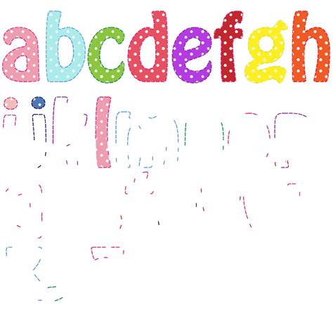 Colorful Lowercase Alphabet Public Domain Vectors