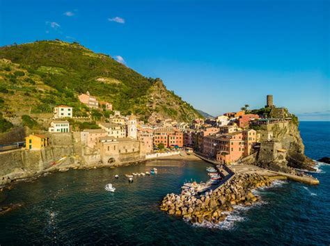 Vernazza Village Of Cinque Terre National Park At Coast Of Italy