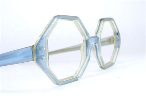 Vintage Blue 60s Octagon Eyeglasses Sunglasses Eyewear Frame Etsy Eyewear Frames Eyewear