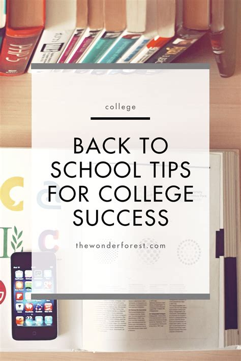 Back To School Tips For College Success Wonder Forest