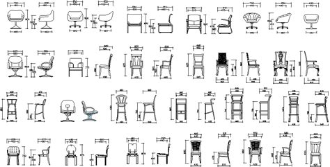Free Office Chair Elevation In Autocad Drawings Cadbull