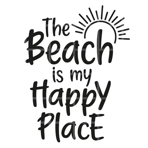 The Beach Is My Happy Place Svg Png Cut Files Beach Svg Etsy Ireland