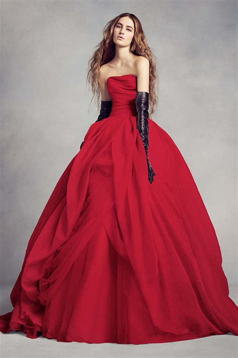 Phoenix dip dye ombre wedding dress silk and tulle with lace detail autumn fire colours ivory red orange yellow uk made to order custom size. Best 15 Red Wedding Dresses in 2019 - The Frisky